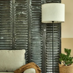 Abat-jour conique en tissu D40cm - blanc