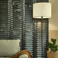 Abat-jour conique en tissu D40cm - blanc