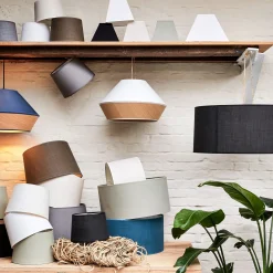 Abat-jour cylindrique en coton D40cm - beige roucas