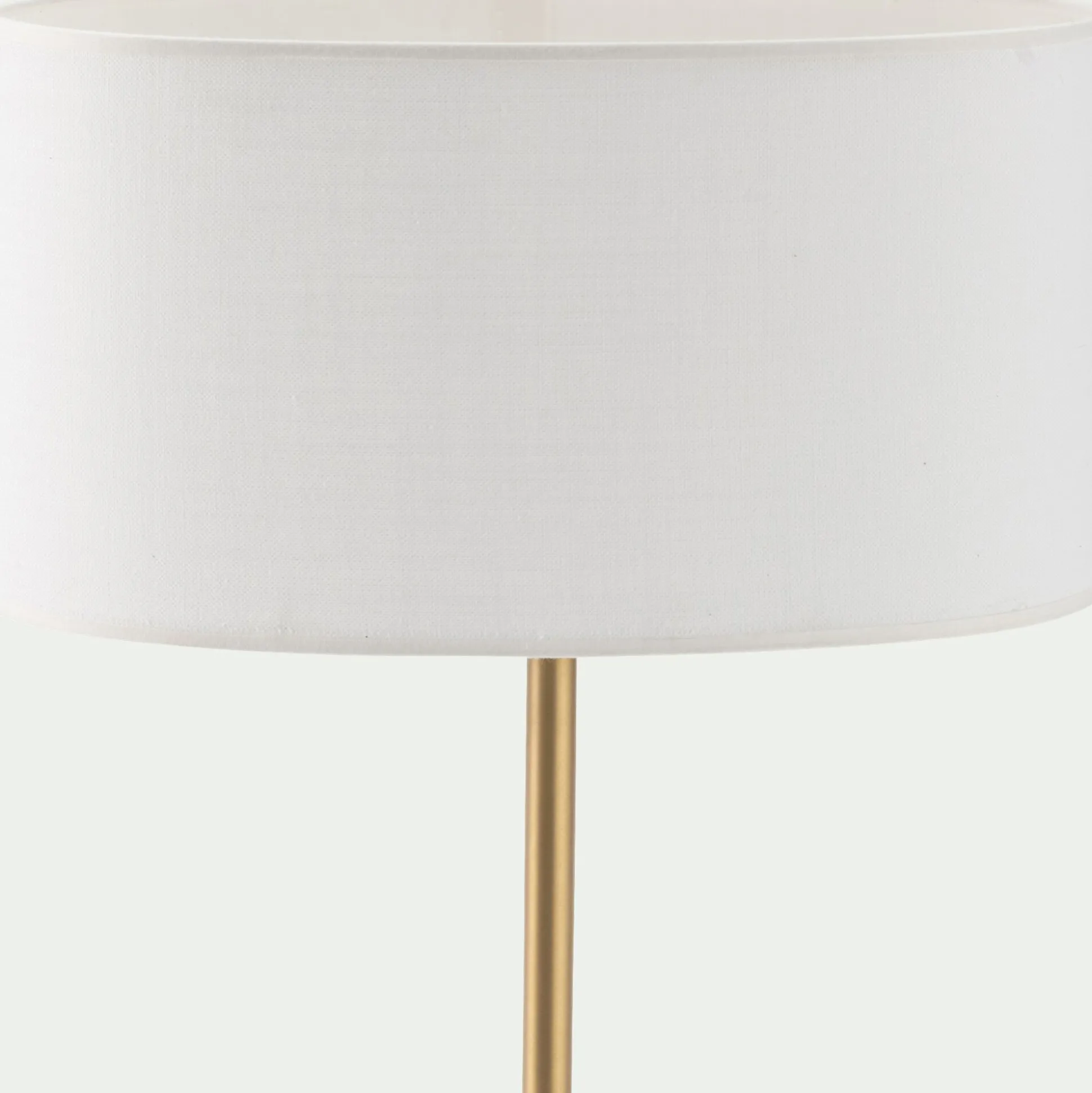 Abat-jour cylindrique en coton D32cm - blanc