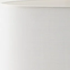 Abat-jour cylindrique en coton D32cm - blanc