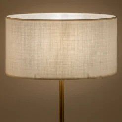 Abat-jour cylindrique en coton D32cm - blanc