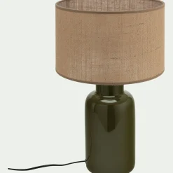 Abat-jour cylindrique en cotonette D28cm - beige