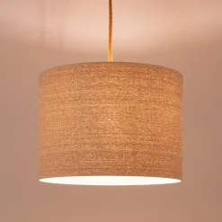 Abat-jour cylindrique en coton D40xH30cm - naturel