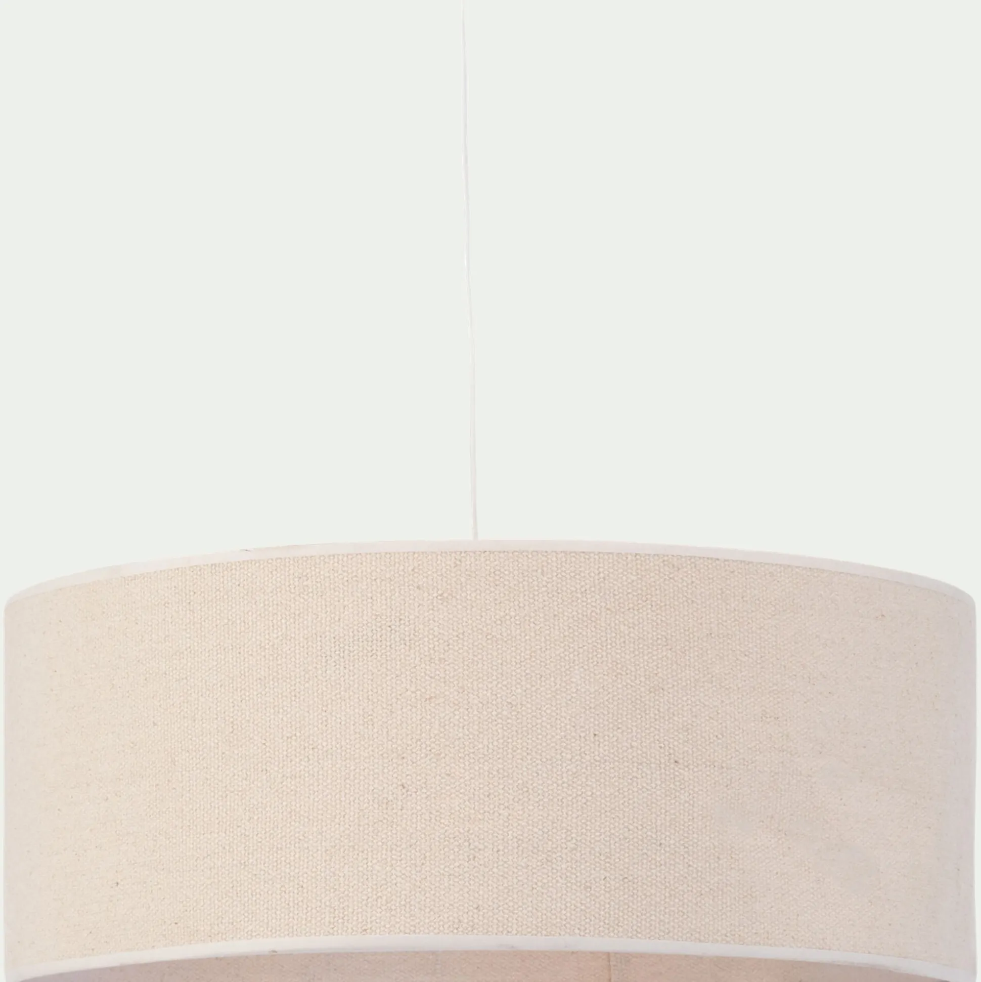 Abat-jour cylindrique en coton D50cm - blanc écru