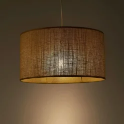 Abat-jour cylindrique en jute D35cm - naturel