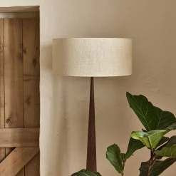 Abat-jour cylindrique en jute D50cm - blanc