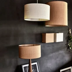 Abat-jour cylindrique en jute D35cm - blanc