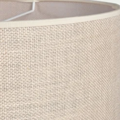 Abat-jour cylindrique en jute D35cm - blanc