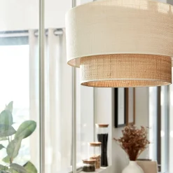 Abat-jour cylindrique en jute D50cm - naturel