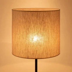 Abat-jour cylindrique en lin D32cm - gris clair