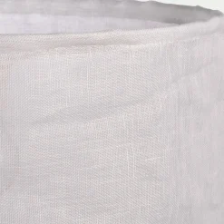 Abat-jour cylindrique en lin D35cm - blanc