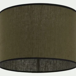 Abat-jour cylindrique en lin D32cm - vert