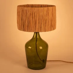 Abat-jour cylindrique en raphia D32cm - naturel