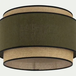 Abat-jour cylindrique en tissu D38cm - vert
