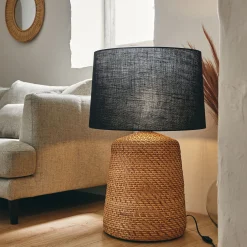 Abat-jour en jute D55cm - noir