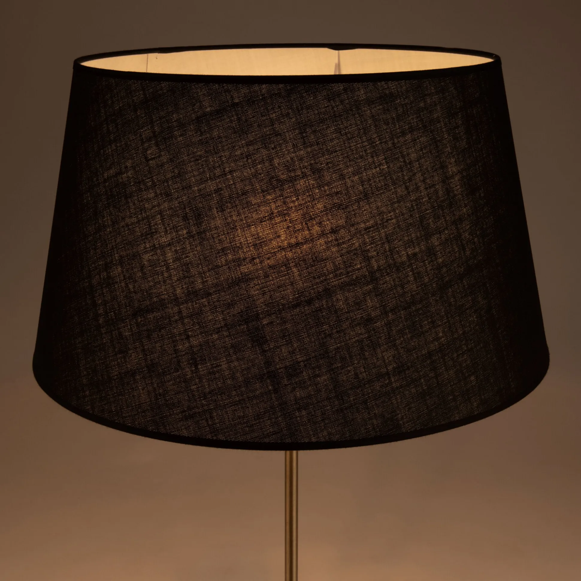 Abat-jour tambour en coton - D45cm noir