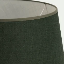 Abat-jour tambour en coton D45cm - vert cèdre