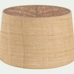 Abat-jour tambour en raphia D45cm - naturel