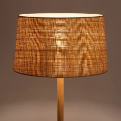 Abat-jour tambour en raphia D45cm - naturel