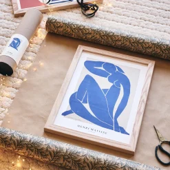 Affiche silhouette 30x40cm - bleu