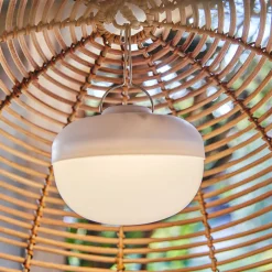 Ampoule d'extérieur rechargeable H12xD11cm - blanc