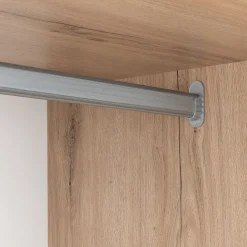 Armoire dressing avec 2 portes coulissantes en bois effet chêne H235cm - blanc