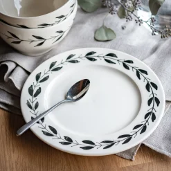 Assiette à dessert en faïence D22cm - blanc