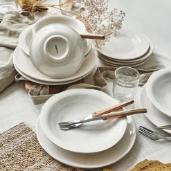 Assiette à dessert en faïence D20cm - blanc