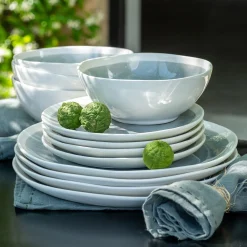 Assiette à dessert en grès D20,5cm - bleu autan