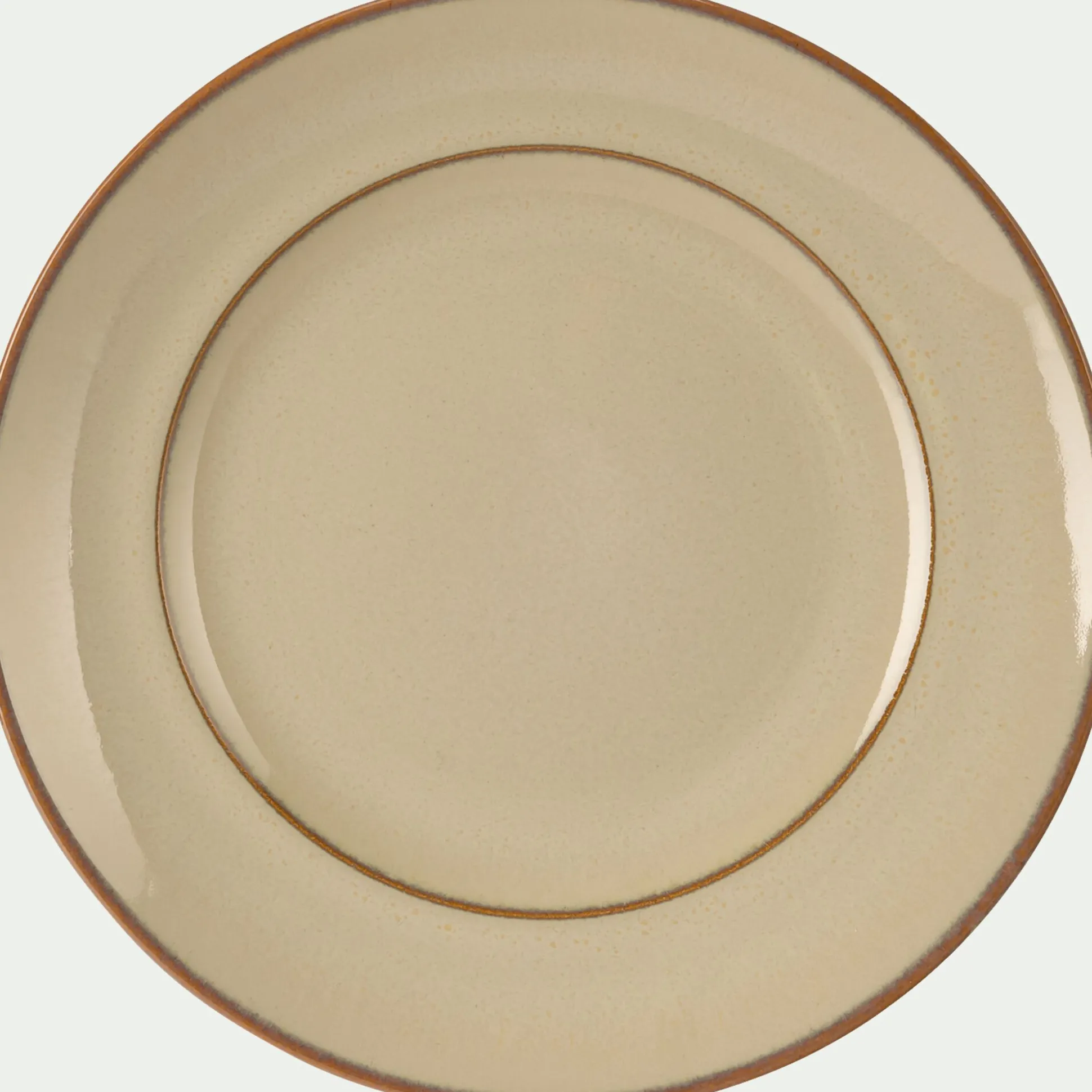 Assiette à dessert en grès D22cm - beige alpilles