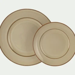 Assiette à dessert en grès D22cm - beige alpilles