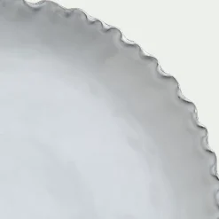 Assiette à dessert en grès D20cm - blanc