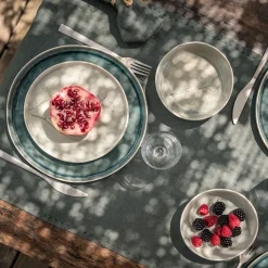 Assiette à dessert en grès D21cm - gris borie