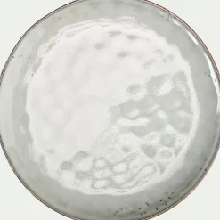 Assiette à dessert en grès D20cm - vert