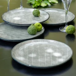 Assiette à dessert en grès D20cm - bleu calaluna