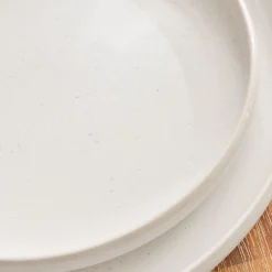 Assiette à dessert en grès D21cm - blanc