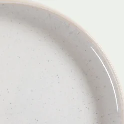 Assiette à dessert en grès D21cm - blanc