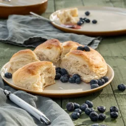 Assiette à dessert en grès D21,8cm - brun laquier