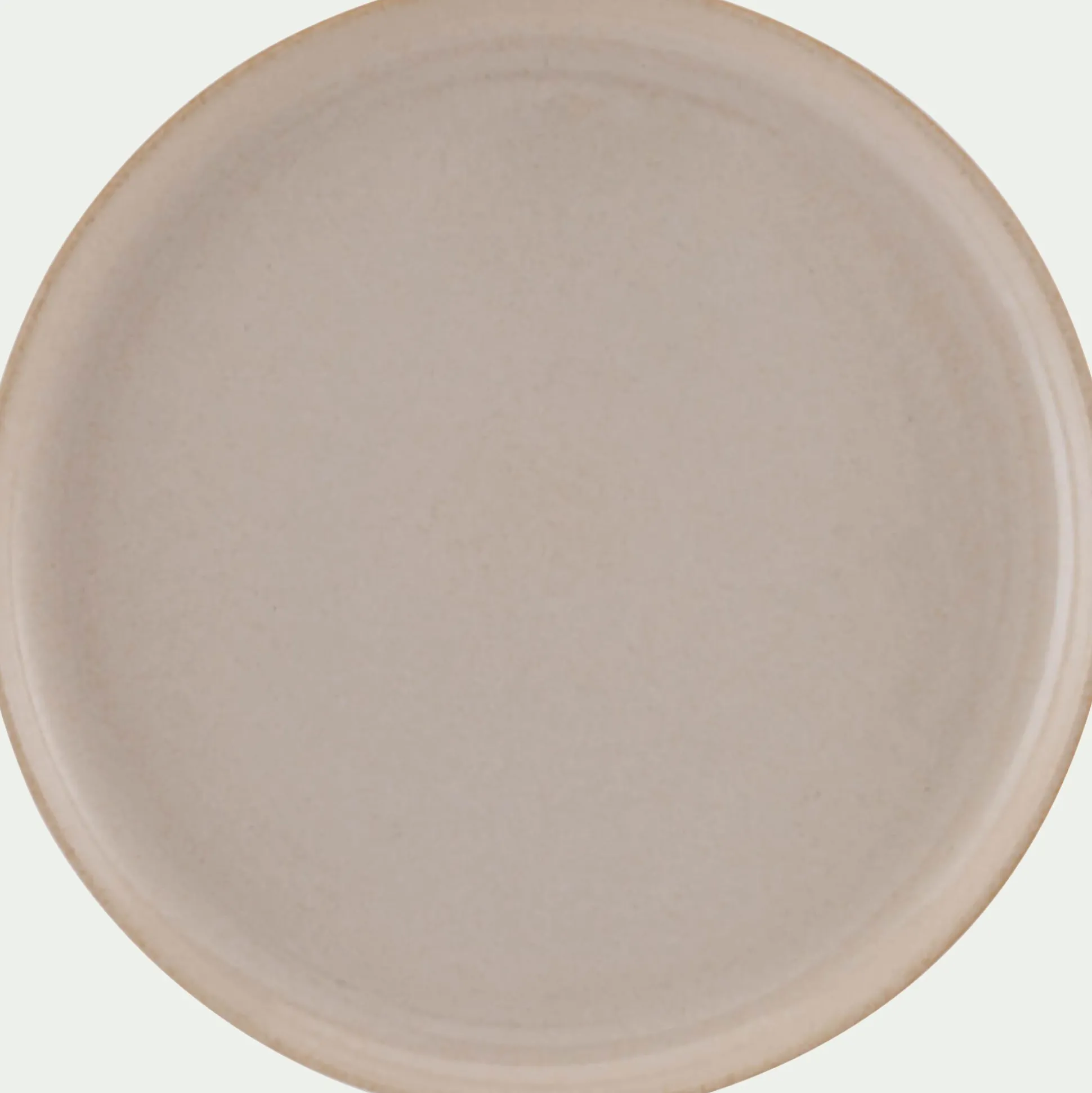 Assiette à dessert en grès D21,8cm - brun laquier