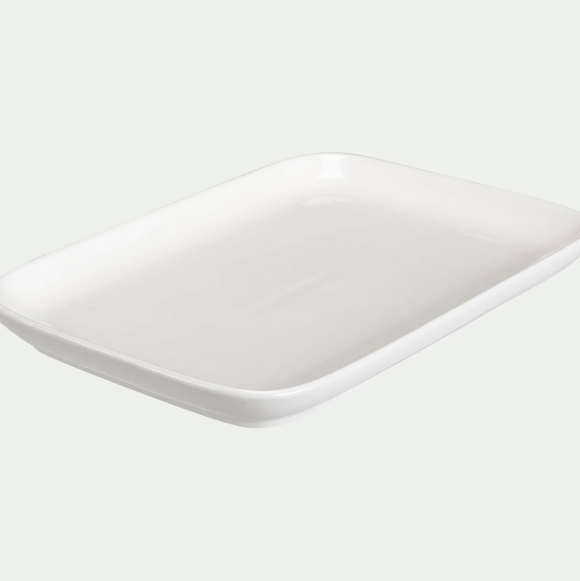 Assiette à dessert en porcelaine 14x21,5cm - blanc