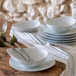 Assiette à dessert en porcelaine D24cm - blanc