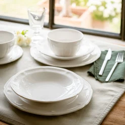 Assiette à dessert en porcelaine D21cm - blanc