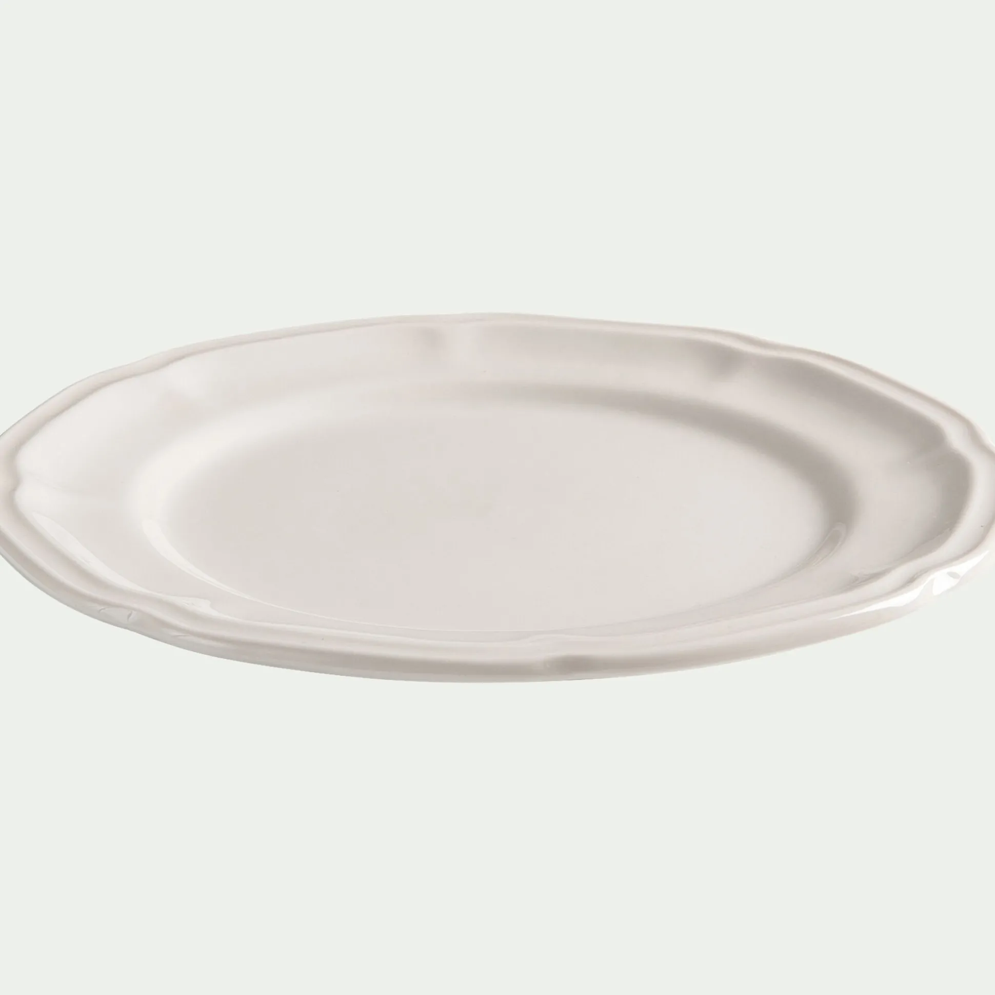 Assiette à dessert en porcelaine D21cm - blanc