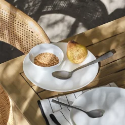 Assiette à dessert en porcelaine D21cm - blanc