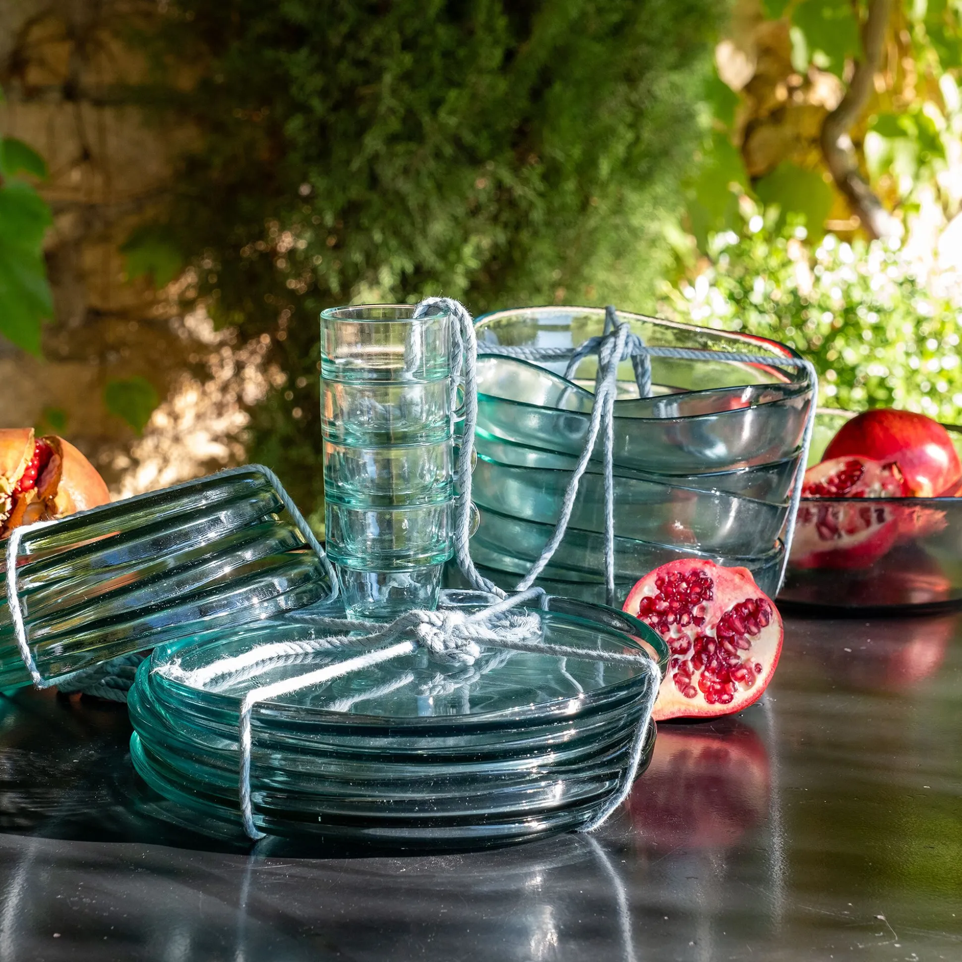 Assiette à dessert en verre D20cm - transparent