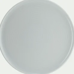 Assiette à dessert spirale en porcelaine D20cm - blanc