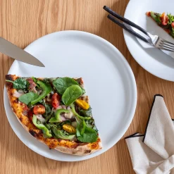 Assiette à pizza en porcelaine qualité hôtelière D30,5cm - blanc