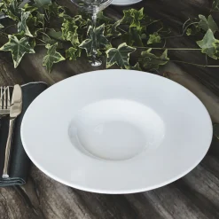 Assiette à risotto en porcelaine qualité hôtelière D27cm - blanc
