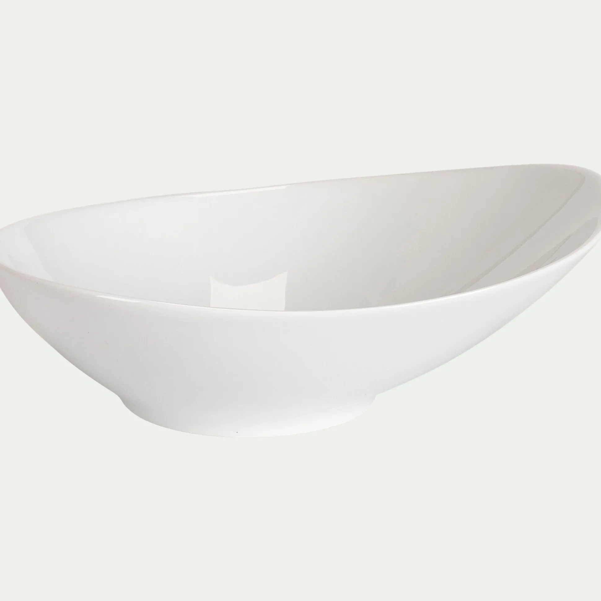 Assiette calotte en porcelaine D19cm - blanc
